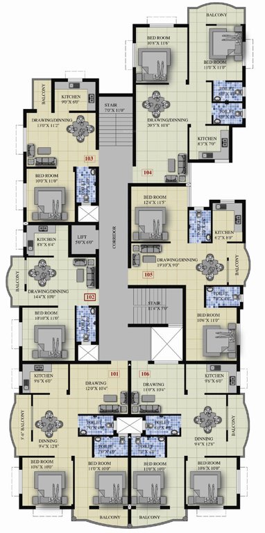  sabita residency Cluster Plan