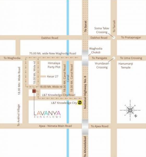  lavanya-bungalows-phase-2 Location Plan