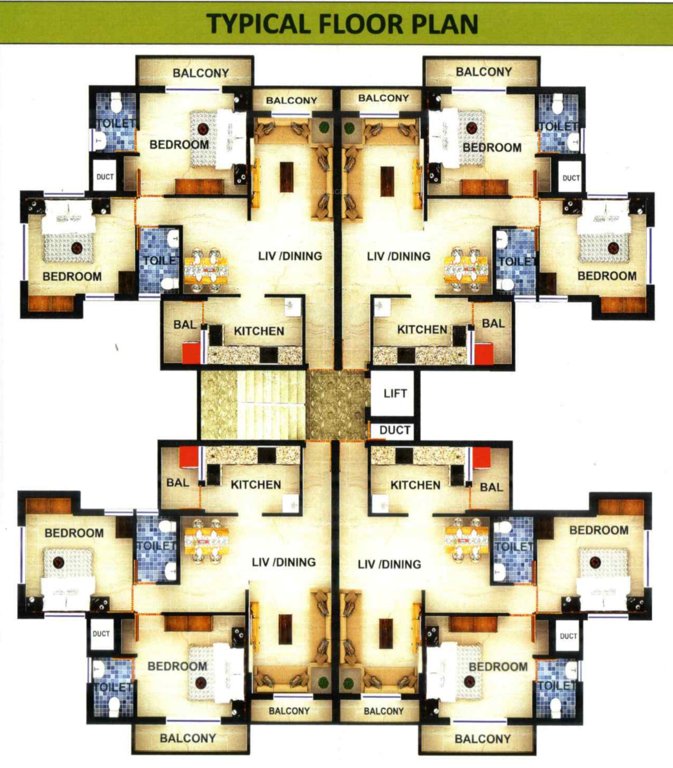  heramb Heramb Cluster Plan from ground to 4th Floor