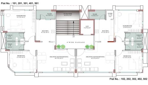  hema-apartments Hema Apartments Cluster Plan From 1st To 5th Floor