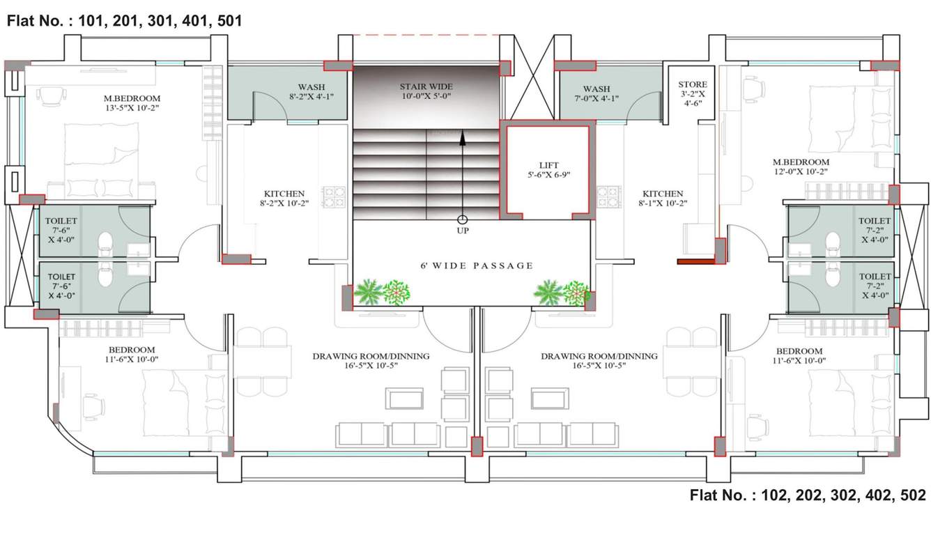  hema apartments Hema Apartments Cluster Plan From 1st To 5th Floor