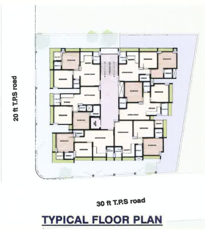 sulabh exotica Sulabh Exotica Cluster Plan from 1st to 5th Floor