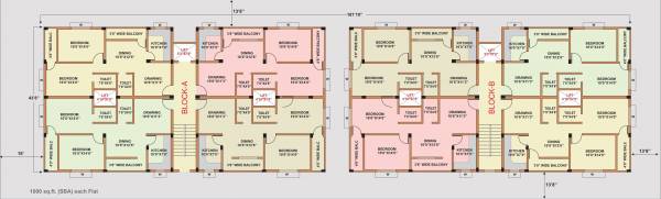 Block A and B Cluster Plan for Typical Floor plaza Block A and B Cluster Plan for Typical Floor