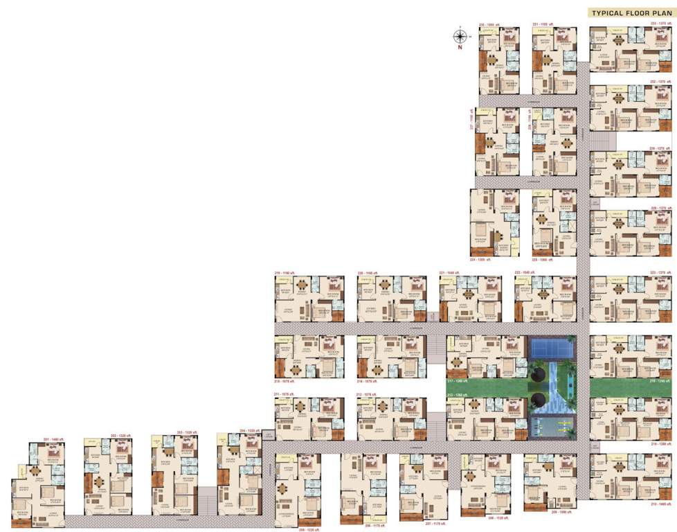 shiva sai pvr fortune Shiva Sai Pvr Fortune Cluster Plan from 1st to 5th Floor
