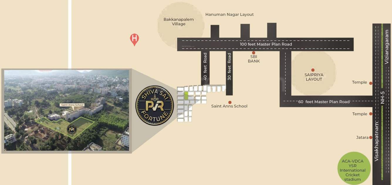 shiva sai pvr fortune Location Plan