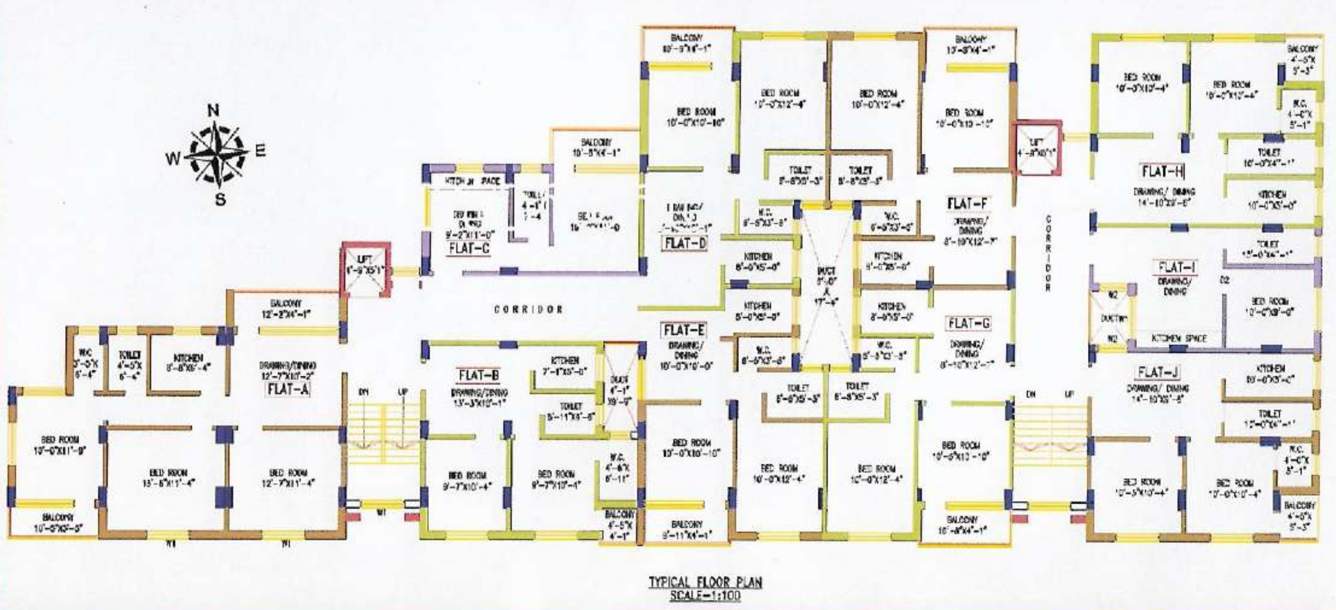 upahar apartment Upahar Apartment Cluster Plan from 1st to 7th Floor