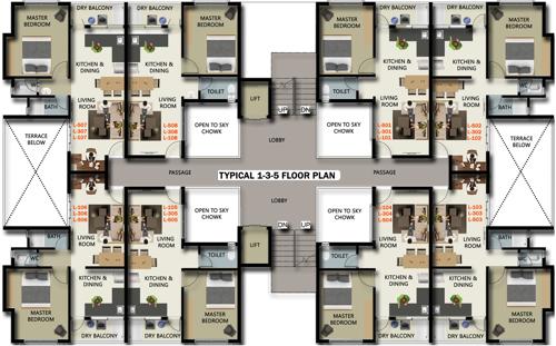 Lotus Bldg Cluster Plan For Odd Floor Plans varun-flora-township-lotus-building Lotus Bldg Cluster Plan For Odd Floor Plans