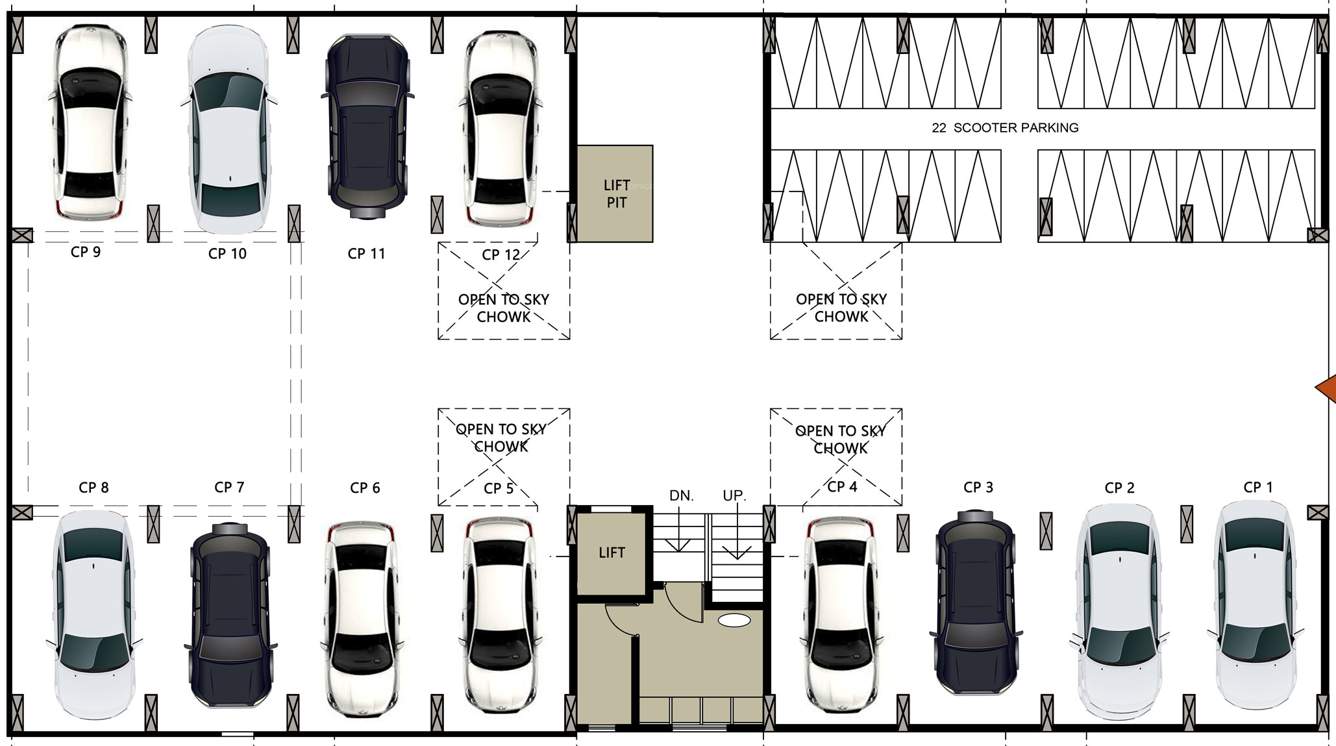 varun flora township lotus building Lotus Bldg Cluster Plan For Parking Layout