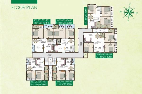  krishna-plaza Krishna Plaza Cluster Plan for Typical Floor