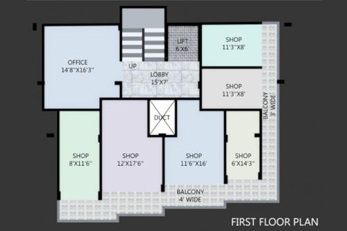  mahalaxmi-apartment-8 Mahalaxmi Apartment 8 Cluster Plan for 1st Floor