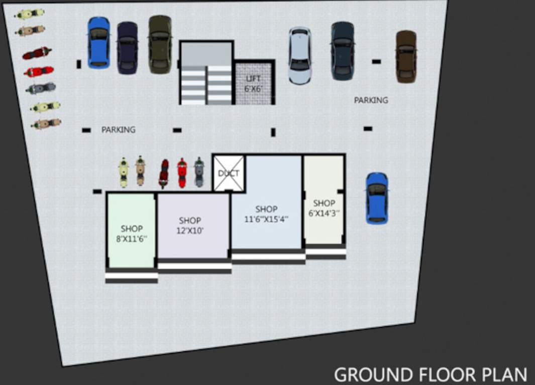  mahalaxmi apartment 8 Mahalaxmi Apartment 8 Cluster Plan for ground Floor