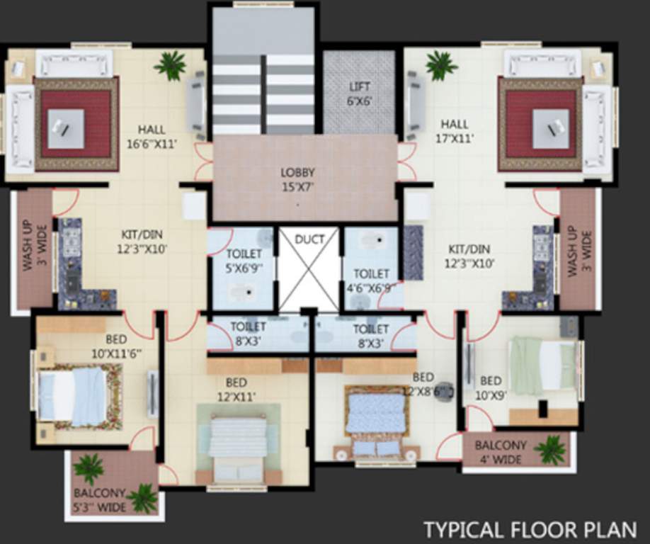  mahalaxmi apartment 8 Mahalaxmi Apartment 8 Cluster Plan from 1st to 3rd Floor