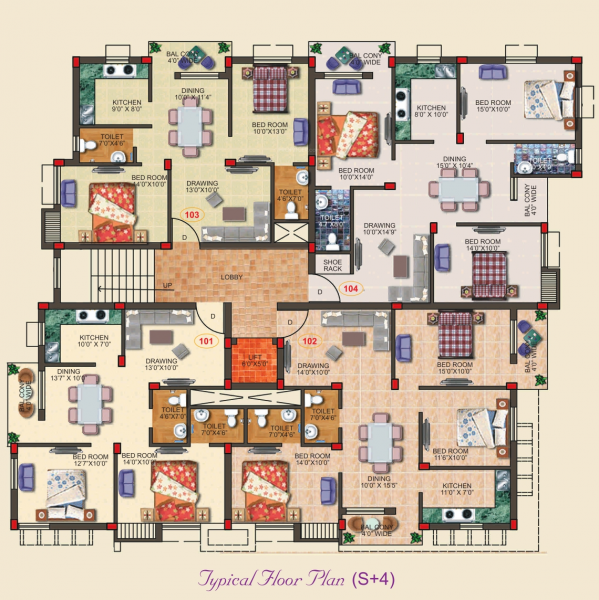  ixora-manson Tower 1 Cluster Plan for Typical Floor