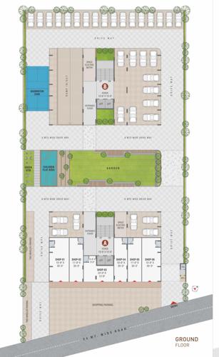  greens Tower A And B Cluster Plan for ground Floor