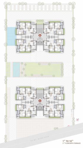  greens Tower A And B Cluster Plan from 1st to 10th Floor