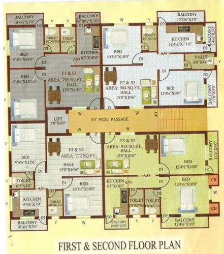  vaikund Vaikund Cluster Plan from 1st to 2nd Floor