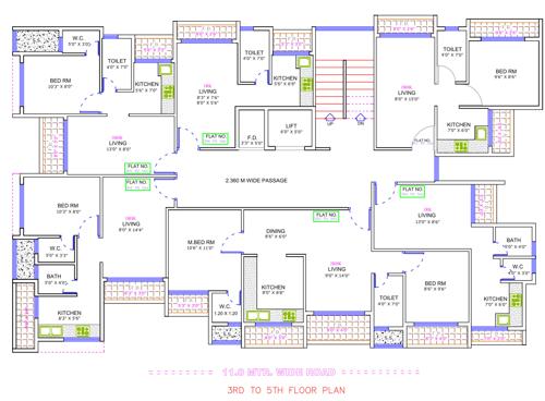  sai-heights Sai Heights Cluster Plan from 3rd to 5th Floor