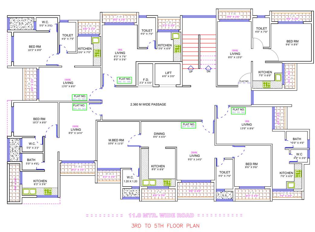  sai heights Sai Heights Cluster Plan from 3rd to 5th Floor
