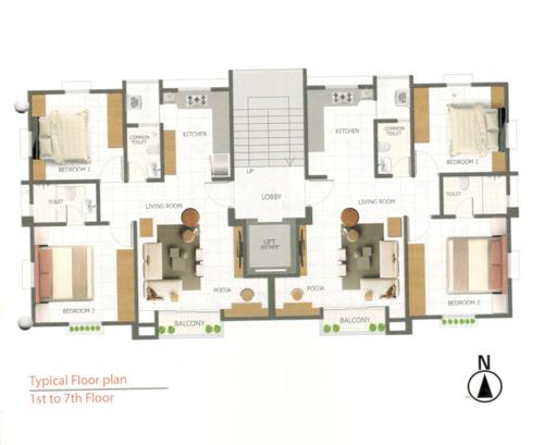  shrikar-avenue Shrikar Avenue Cluster Plan from 1st to 7th Floor
