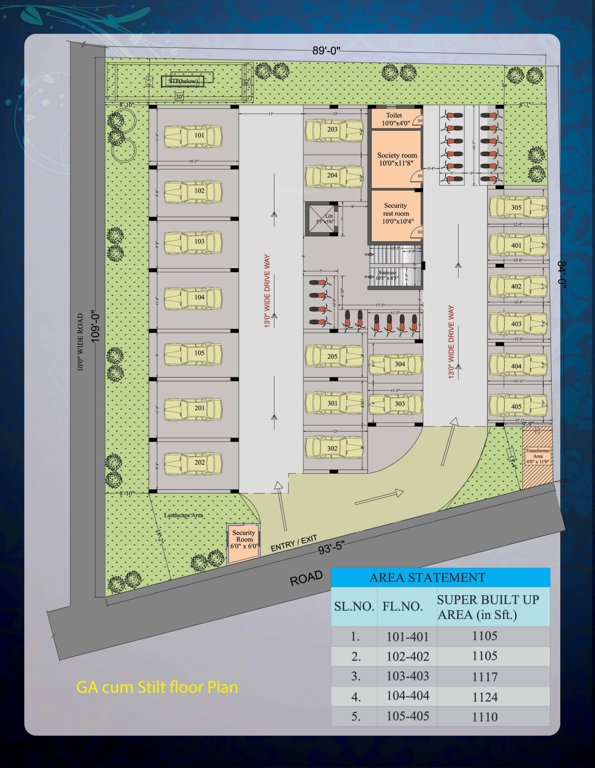  rashmi enclave Tower 1 Cluster Plan for ground Floor
