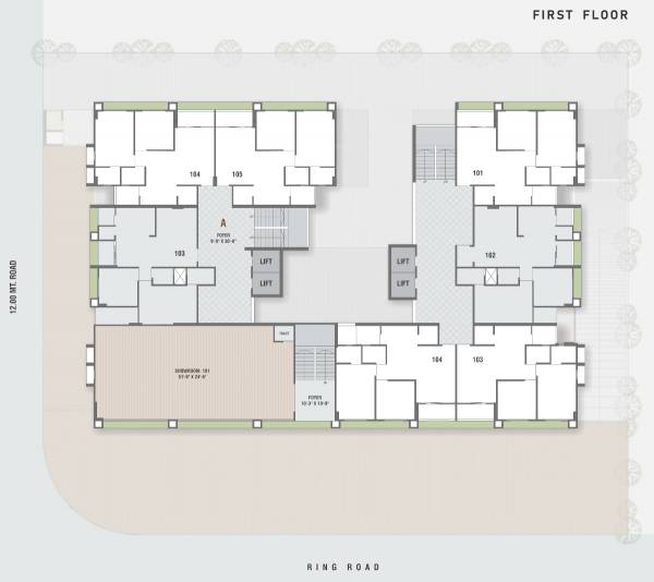 61 Tower A And B Cluster Plan for 1st Floor