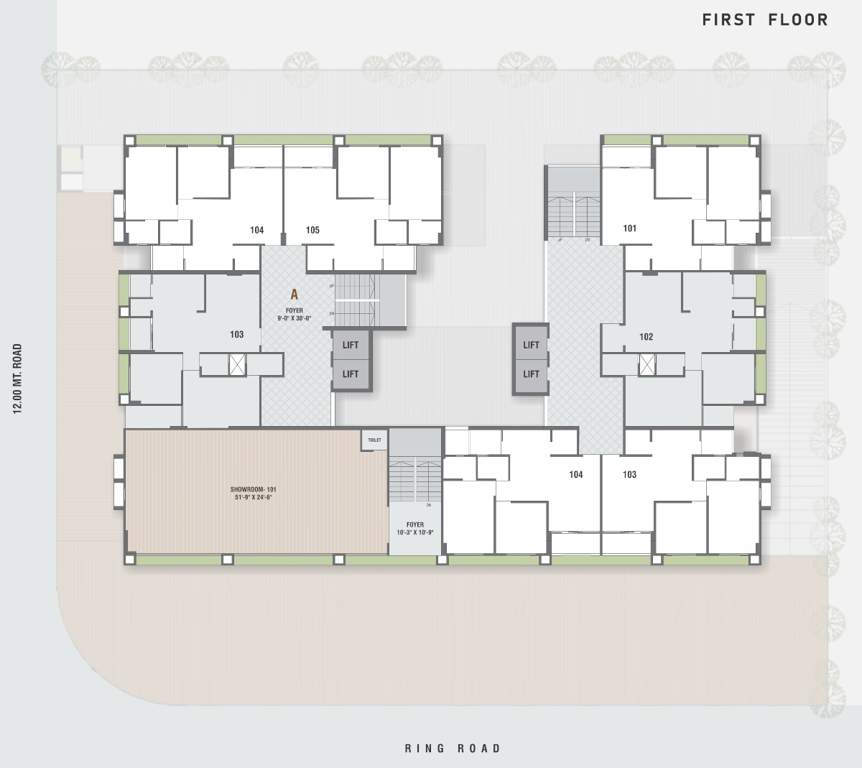  61 Tower A And B Cluster Plan for 1st Floor