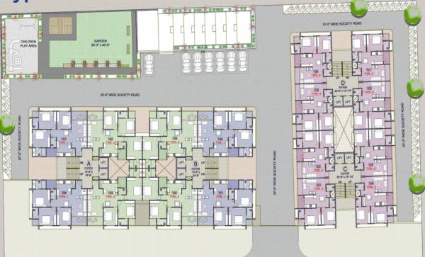 silk-valley A,B,C,D Cluster Plan For Typical