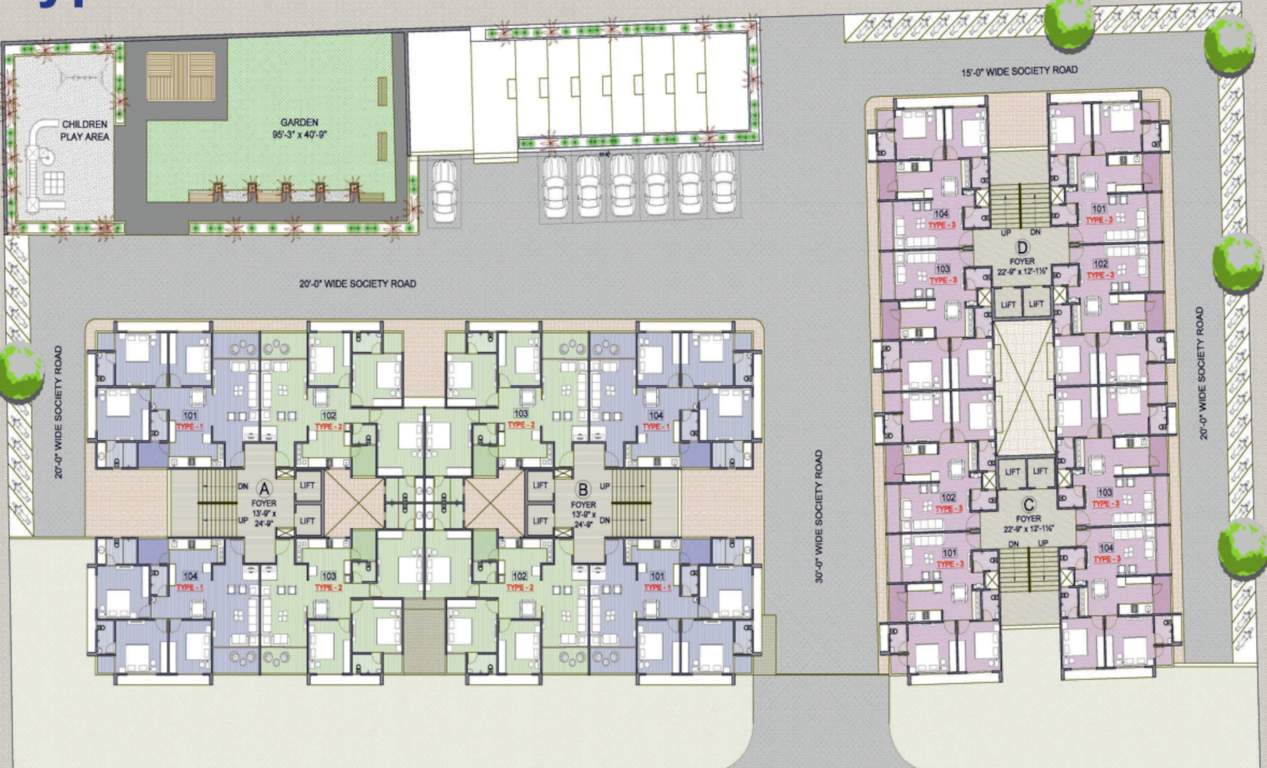  silk valley A,B,C,D Cluster Plan For Typical