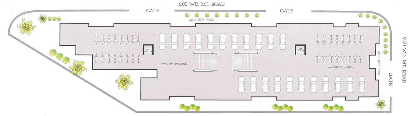 residency Tower A & B Cluster Plan for ground Floor