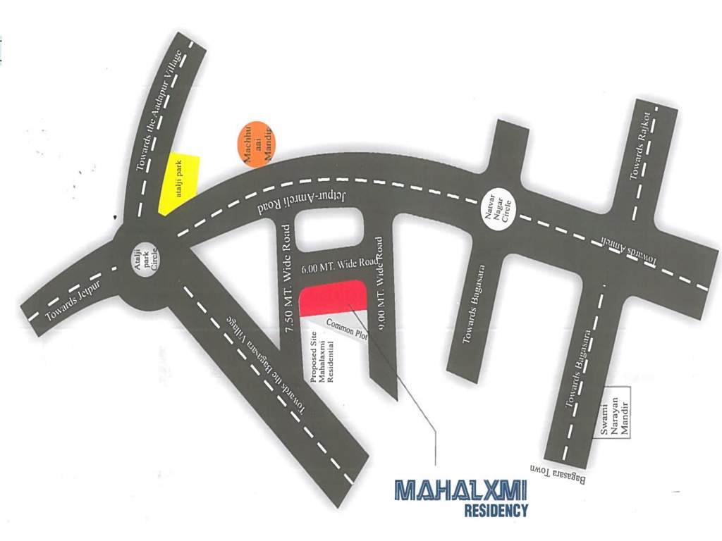 mahalaxmi residency Location Plan