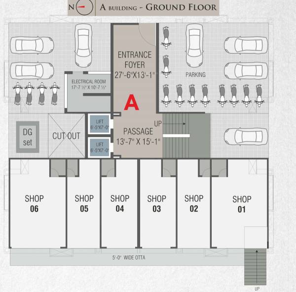  veer-anantta Block A Cluster Plan for ground Floor