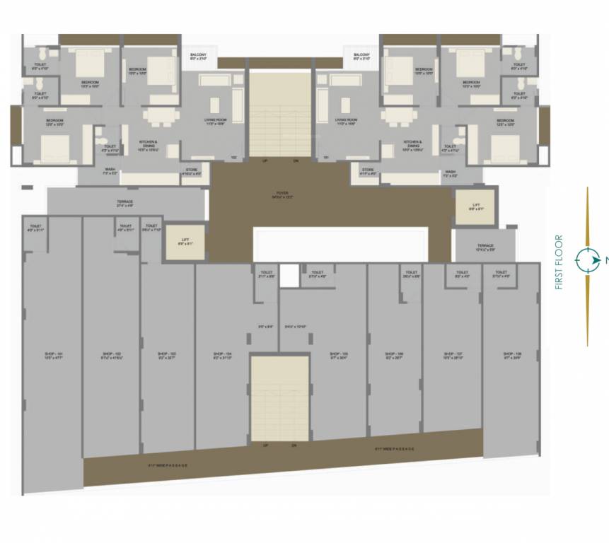  serene 2 Serene 2 Cluster Plan for 1st Floor