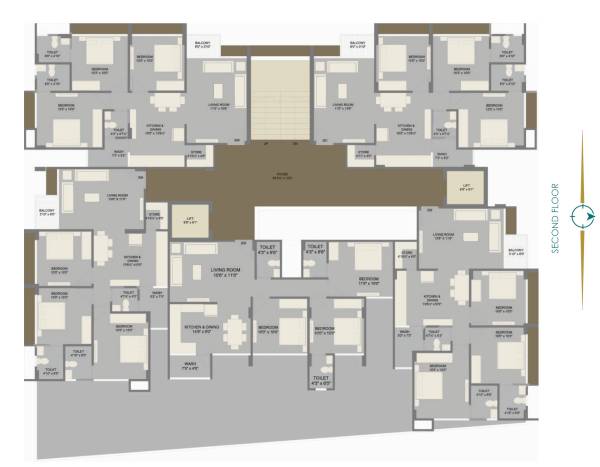  serene-2 Serene 2 Cluster Plan for 2nd Floor