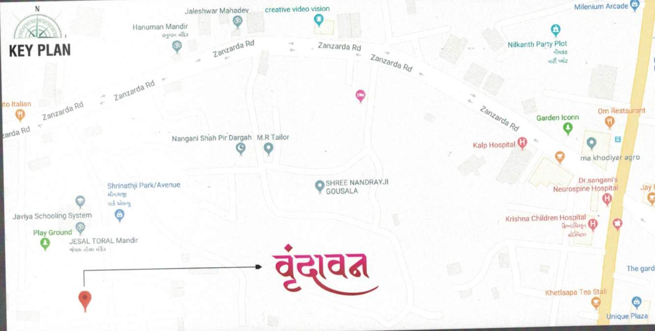 vrundavan Location Plan