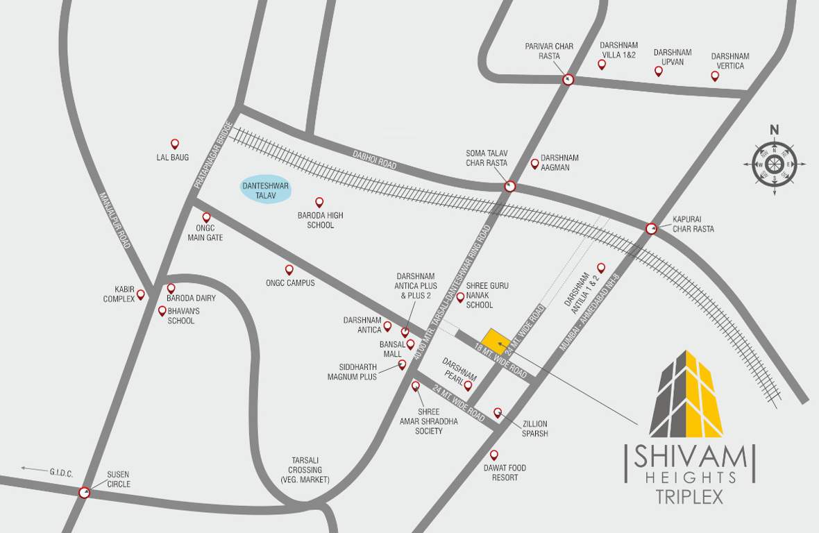  shivam heights triplex Location Plan