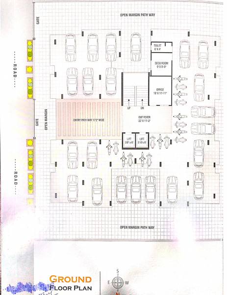  iscon-heights Wing A & B Cluster Plan for ground Floor