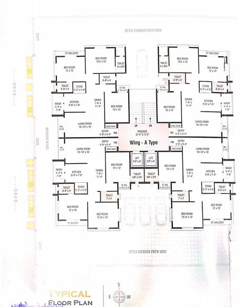  iscon-heights Wing A Cluster Plan for 1st Floor