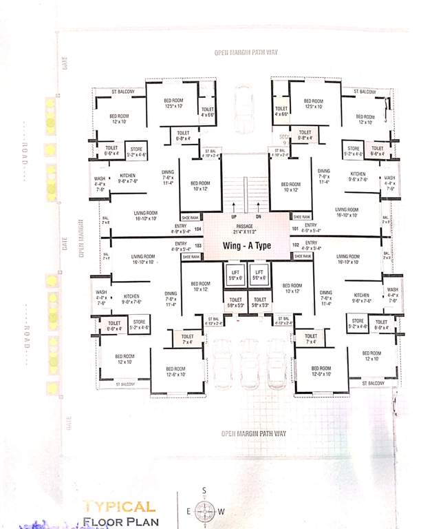  iscon heights Wing A Cluster Plan for 1st Floor