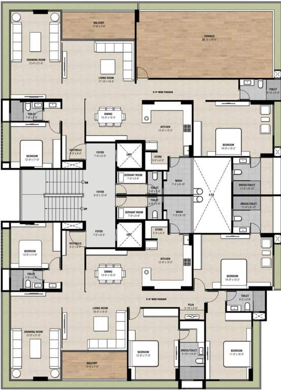  greencraft residences Greencraft Residences Cluster Plan For 6th Floor