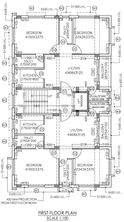  mrinomoy co operative housing society pvt ltd Mrinomoy Co Operative Housing Society Pvt Ltd Cluster Plan For 1st Floor
