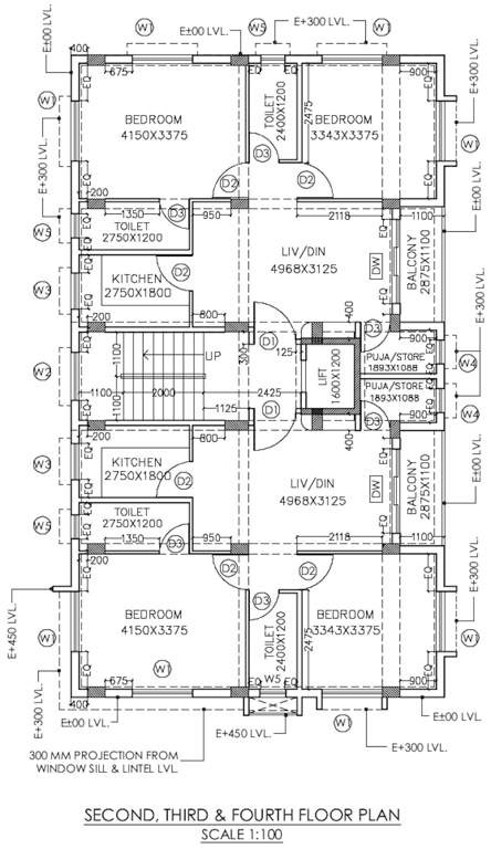  mrinomoy co operative housing society pvt ltd Mrinomoy Co Operative Housing Society Pvt Ltd Cluster Plan From 2nd To 3rd Floor