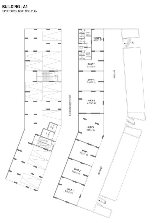  madhukosh a 1 A1 Wing Cluster Plan For Ground Floor