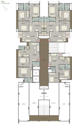  shree-radha-madhav-residency Block A Cluster Plan For 1st Floor