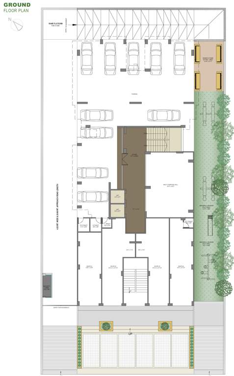  shree radha madhav residency Block A Cluster Plan For Ground Floor