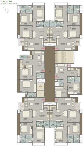  shree-radha-madhav-residency Block A Cluster Plan From 2nd To 6th Floor