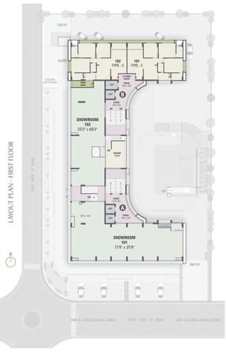  skywalk-manglaam Tower A And Tower B Cluster Plan for 1st Floor