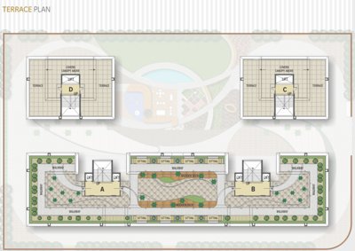 Block A, Block B, Block C And Block DTerrace Cluster Plan aalay Block A, Block B, Block C And Block DTerrace Cluster Plan