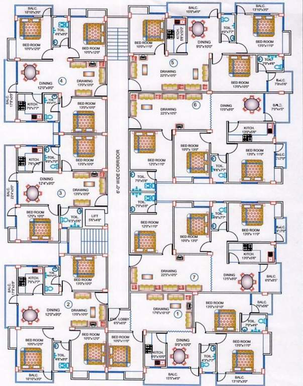  rameshwaram enclave Rameshwaram Enclave Cluster Plan for Typical Floor