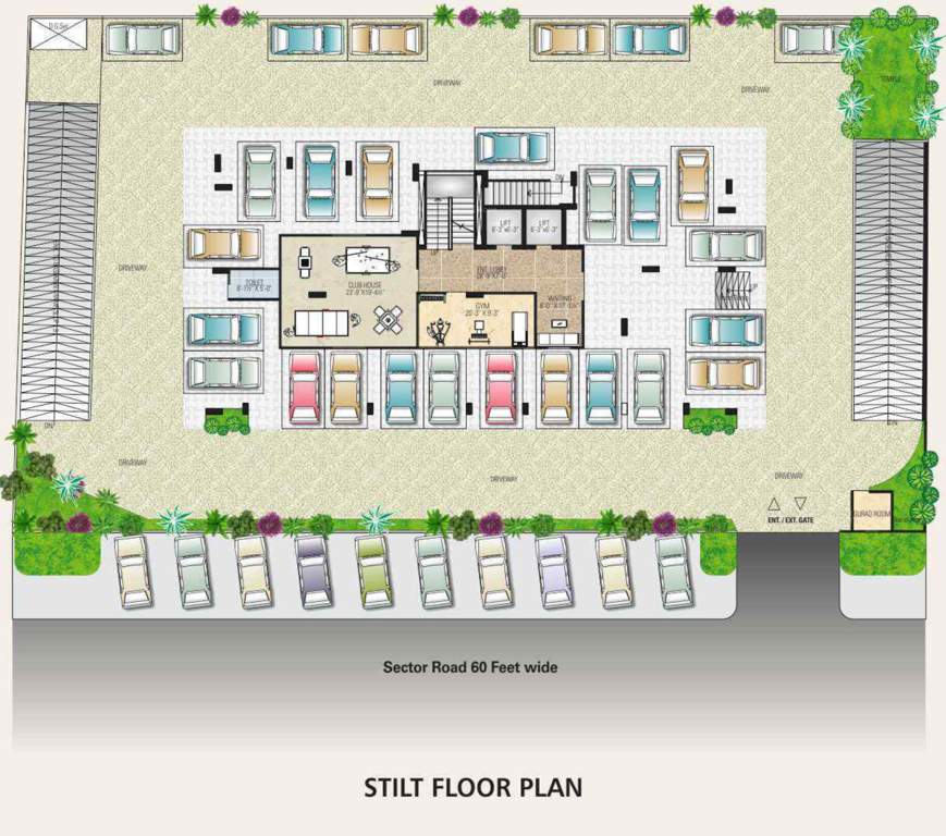  bhavyaa green zenith Bhavyaa Green Zenith Cluster Plan for ground Floor