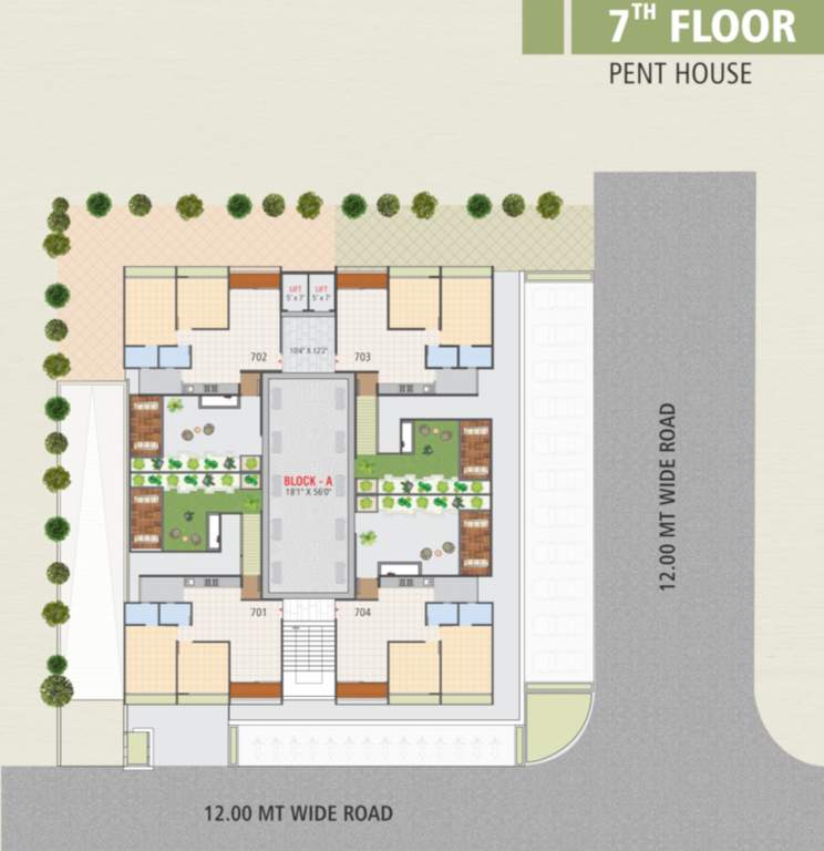  shagun residency Shagun Residency Cluster Plan for 7th Floor